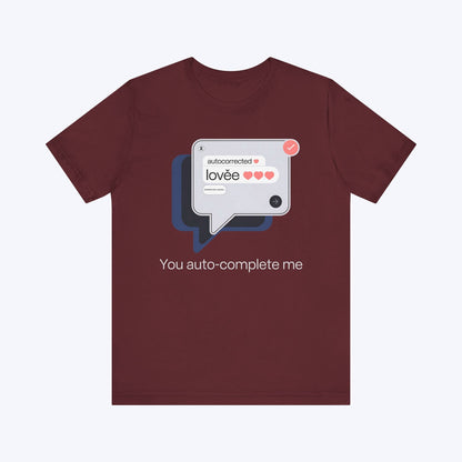 T-Shirt Maroon / S Auto-Complete in Progress T-shirt