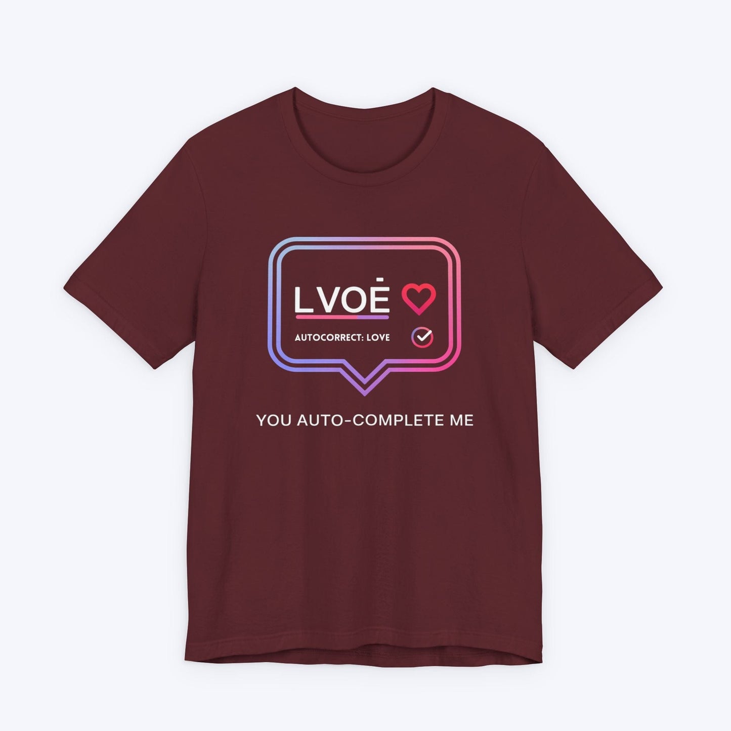 T-Shirt Maroon / S Autocorrect: Love T-shirt