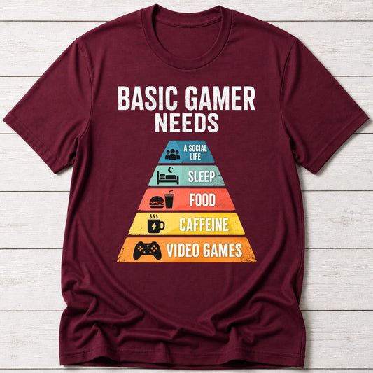 T-Shirt Maroon / S Basic Needs T-shirt
