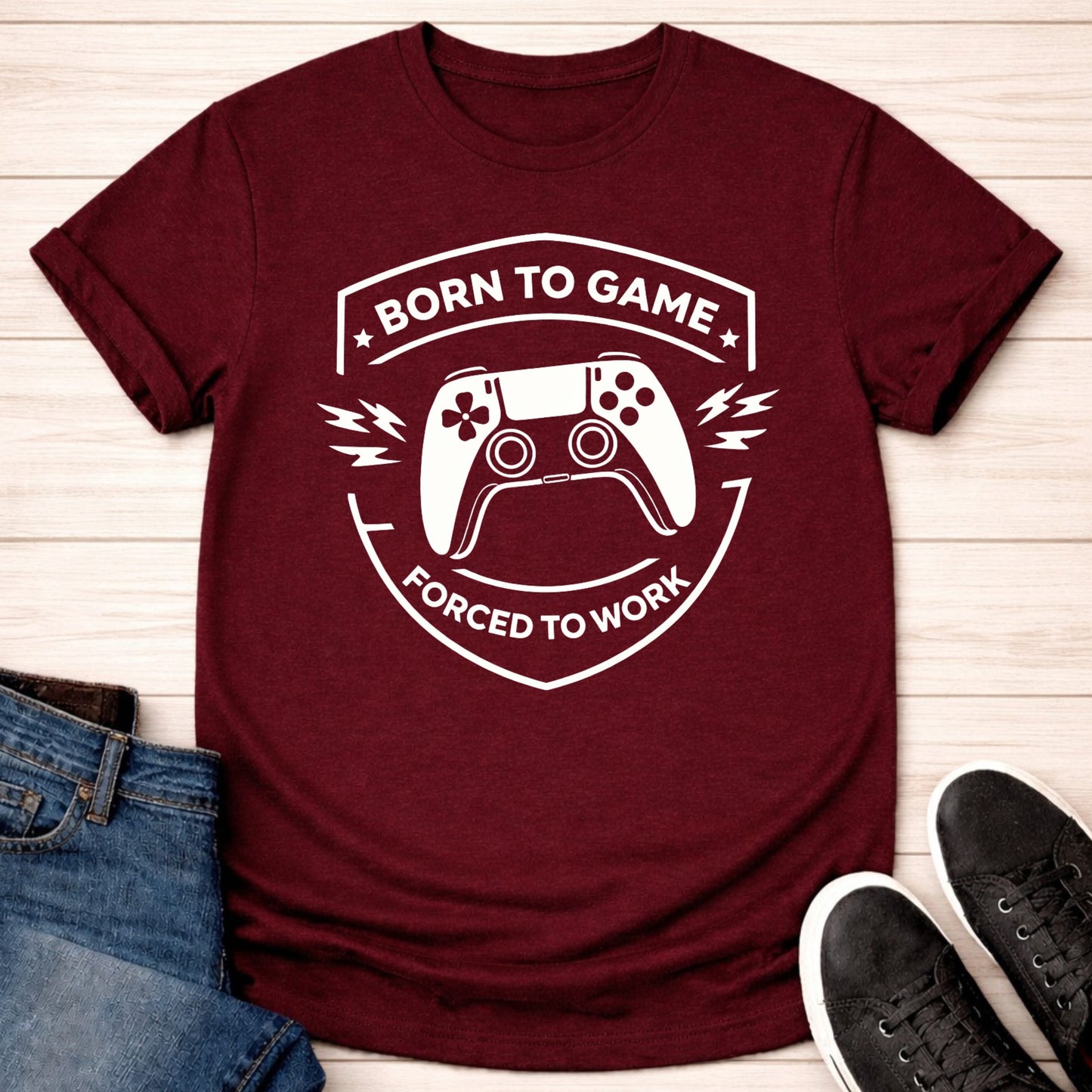 T-Shirt Maroon / S Born to Game T-shirt