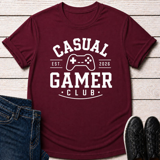 T-Shirt Maroon / S Casual Gamer Club T-shirt