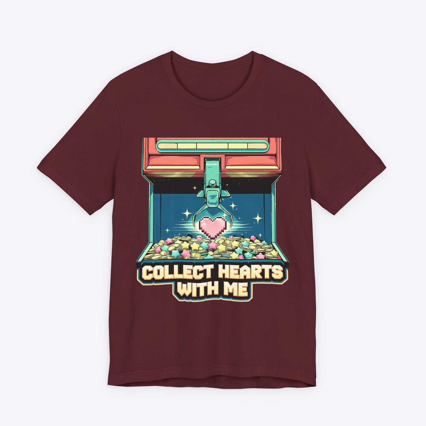 T-Shirt Maroon / S Collect Hearts With Me T-shirt