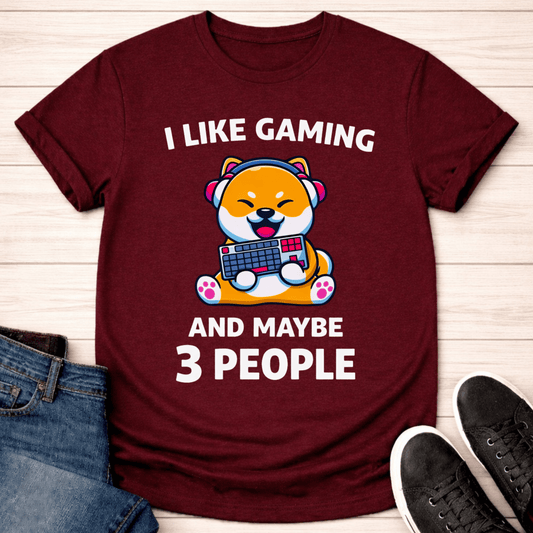 T-Shirt Maroon / S Corgi Gamer Club T-shirt