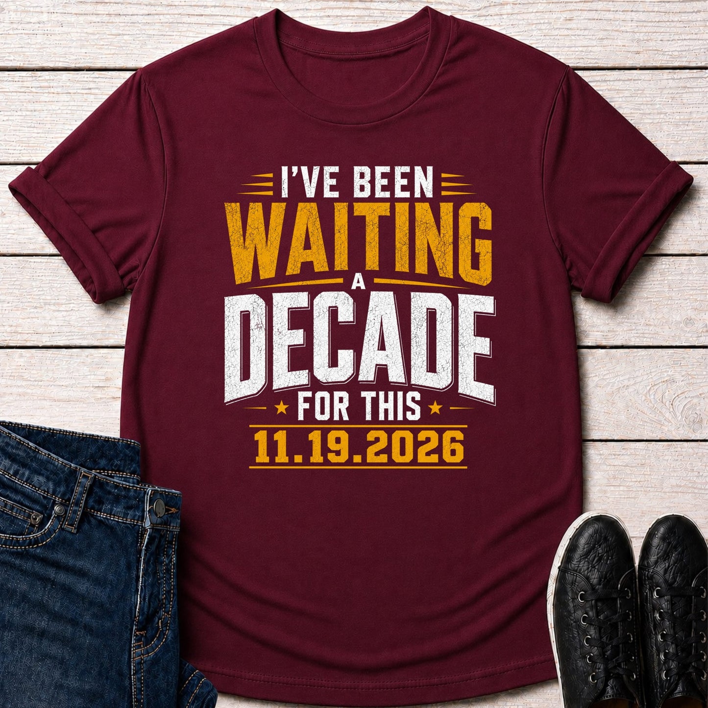 T-Shirt Maroon / S Decade Wait T-Shirt