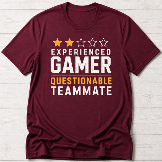T-Shirt Maroon / S Experienced Gamer T-shirt