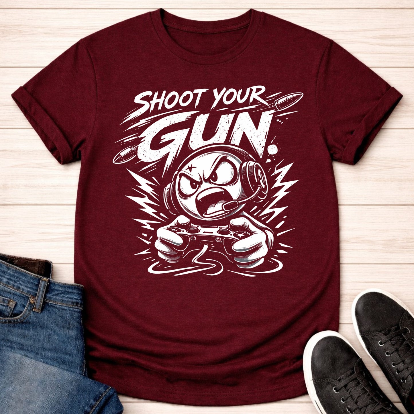 T-Shirt Maroon / S Fire, Aim, Ready T-shirt
