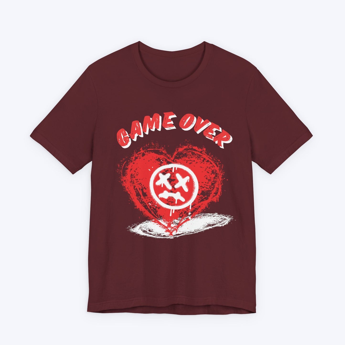 T-Shirt Maroon / S Game Over:Sad Hearts T-shirt