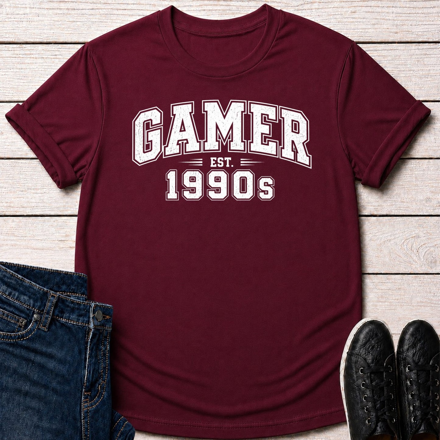 T-Shirt Maroon / S Gamer 1990s T-shirt