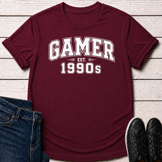T-Shirt Maroon / S Gamer 1990s T-shirt