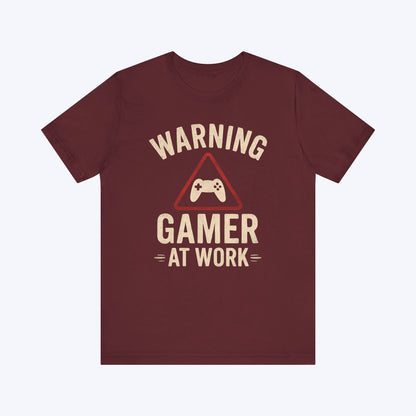 T-Shirt Maroon / S Gamer at Work – Stay Back T-shirt