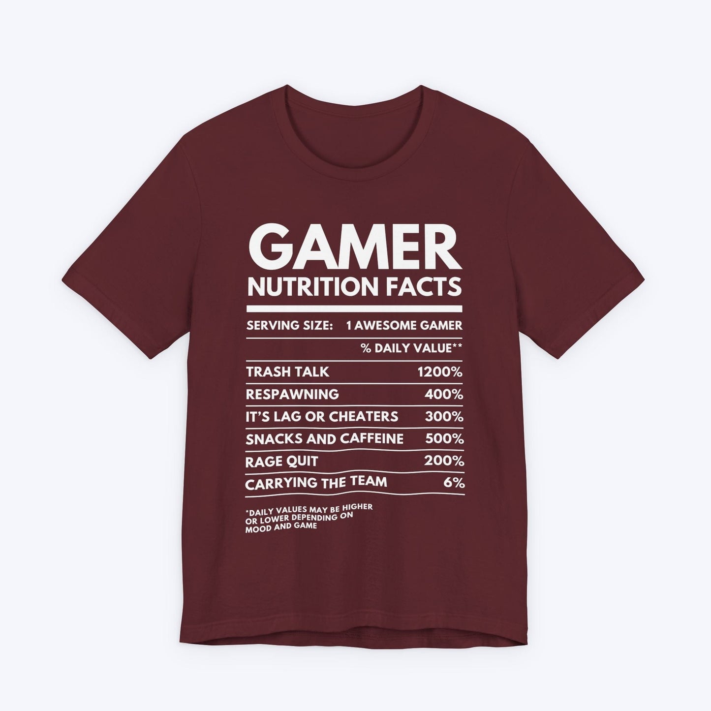T-Shirt Maroon / S Gamer Nutrition T-shirt