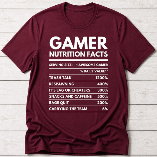 T-Shirt Maroon / S Gamer Nutrition T-shirt
