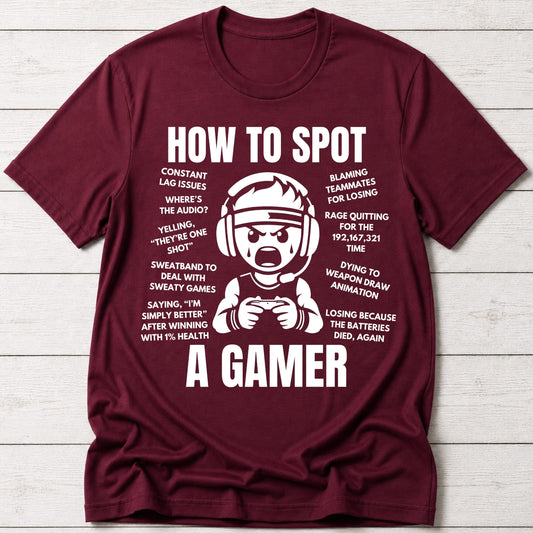 T-Shirt Maroon / S Gamer Spotted T-shirt
