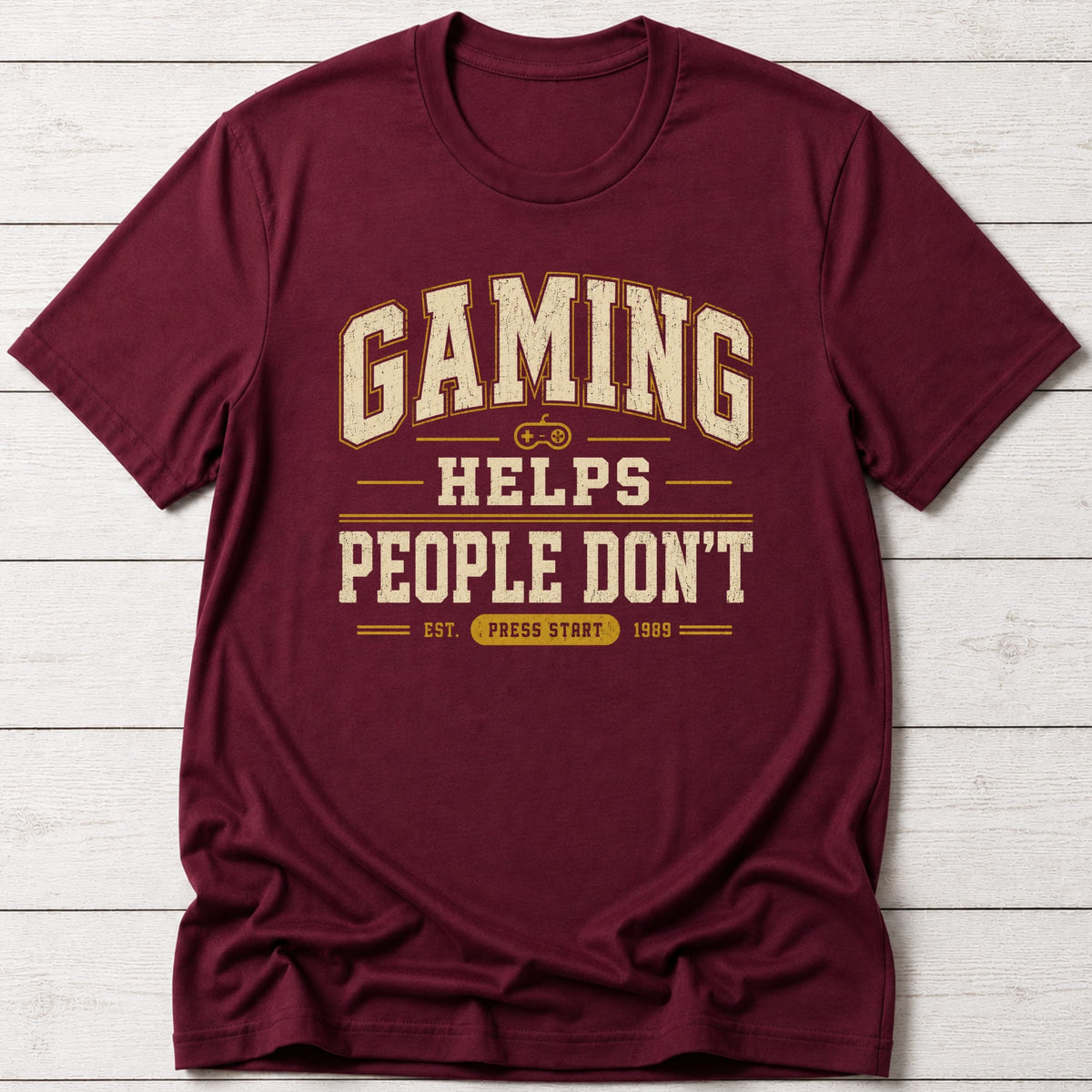 T-Shirt Maroon / S Gaming Helps T-shirt