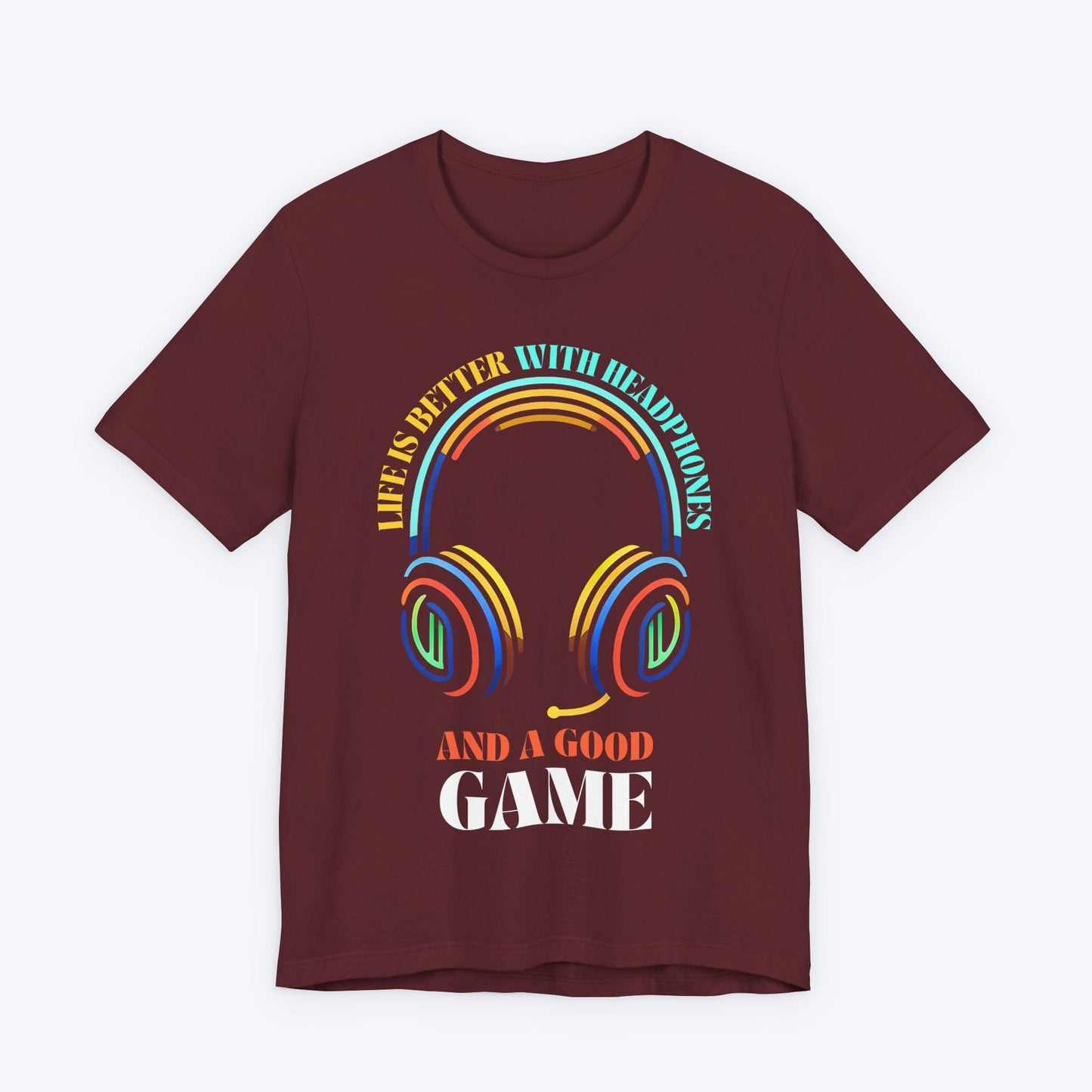 T-Shirt Maroon / S Gaming Nirvana - Headphones & Good Times T-shirt