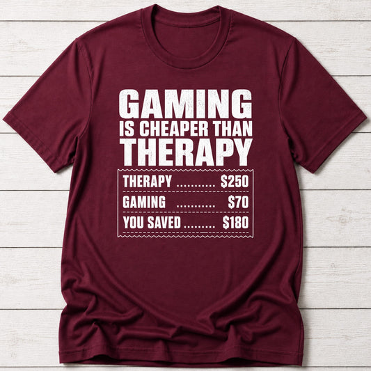 T-Shirt Maroon / S Gaming Therapy T-Shirt
