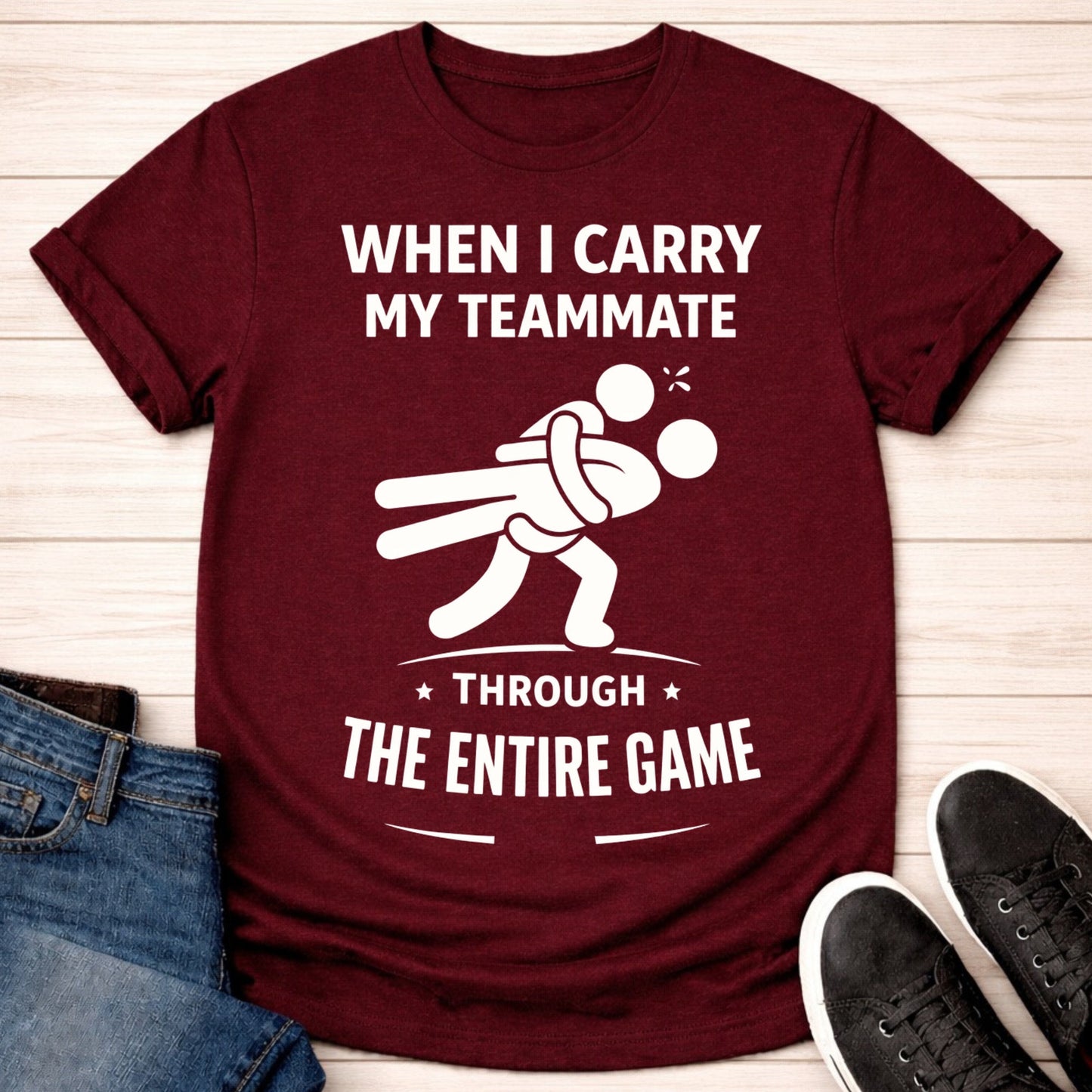 T-Shirt Maroon / S Get Carried T-shirt