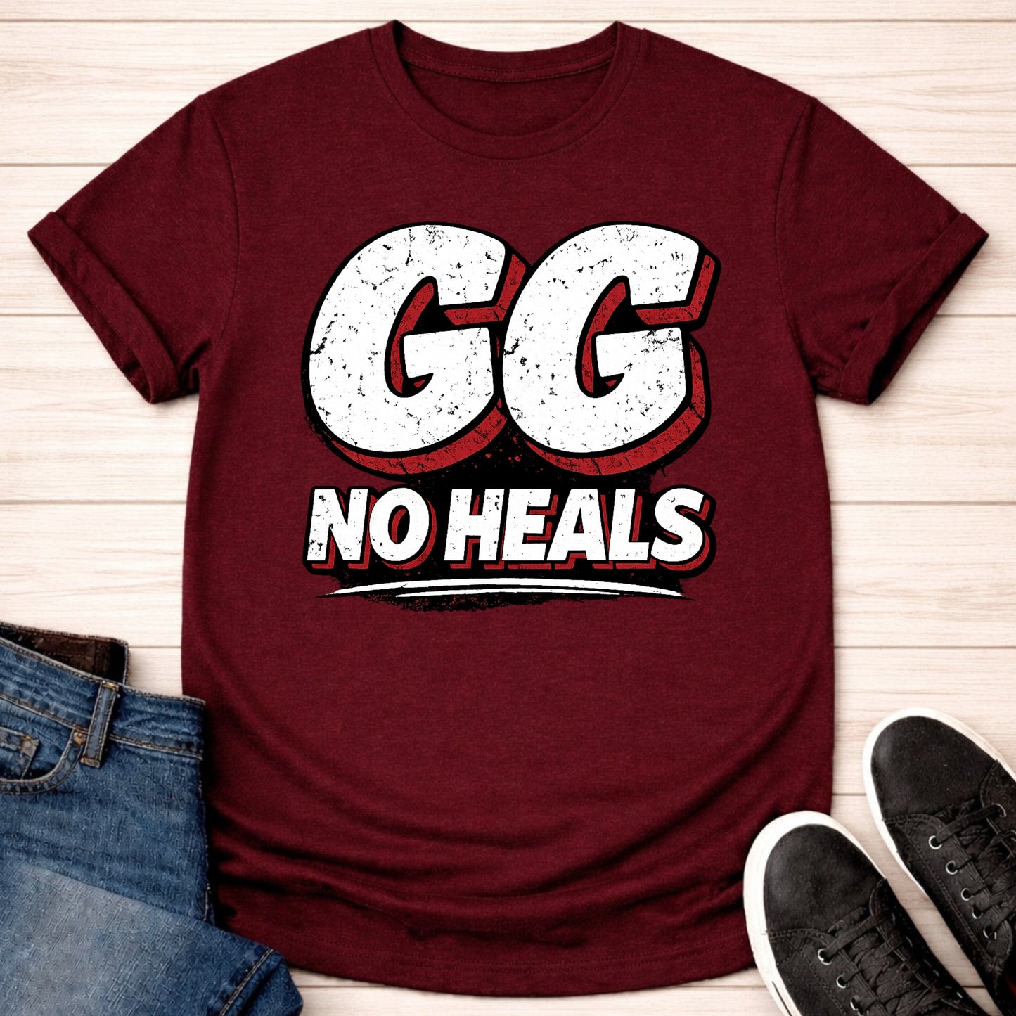 T-Shirt Maroon / S GG No Heals T-shirt