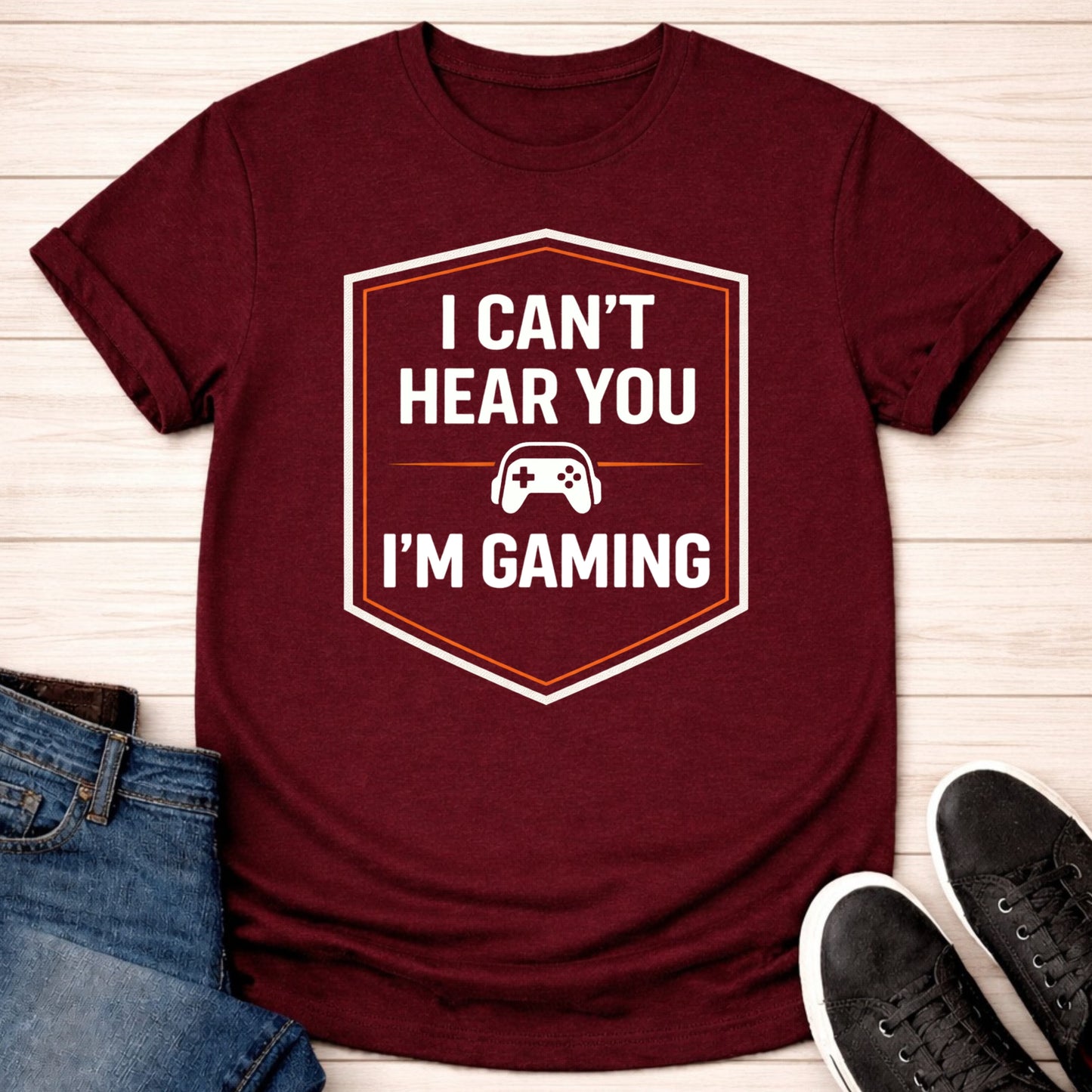 T-Shirt Maroon / S I Can't Hear You T-shirt