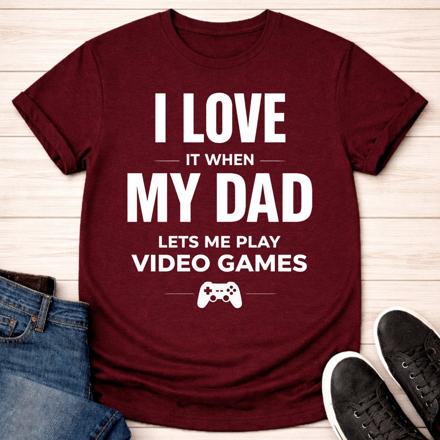 T-Shirt Maroon / S I Love My Dad T-shirt
