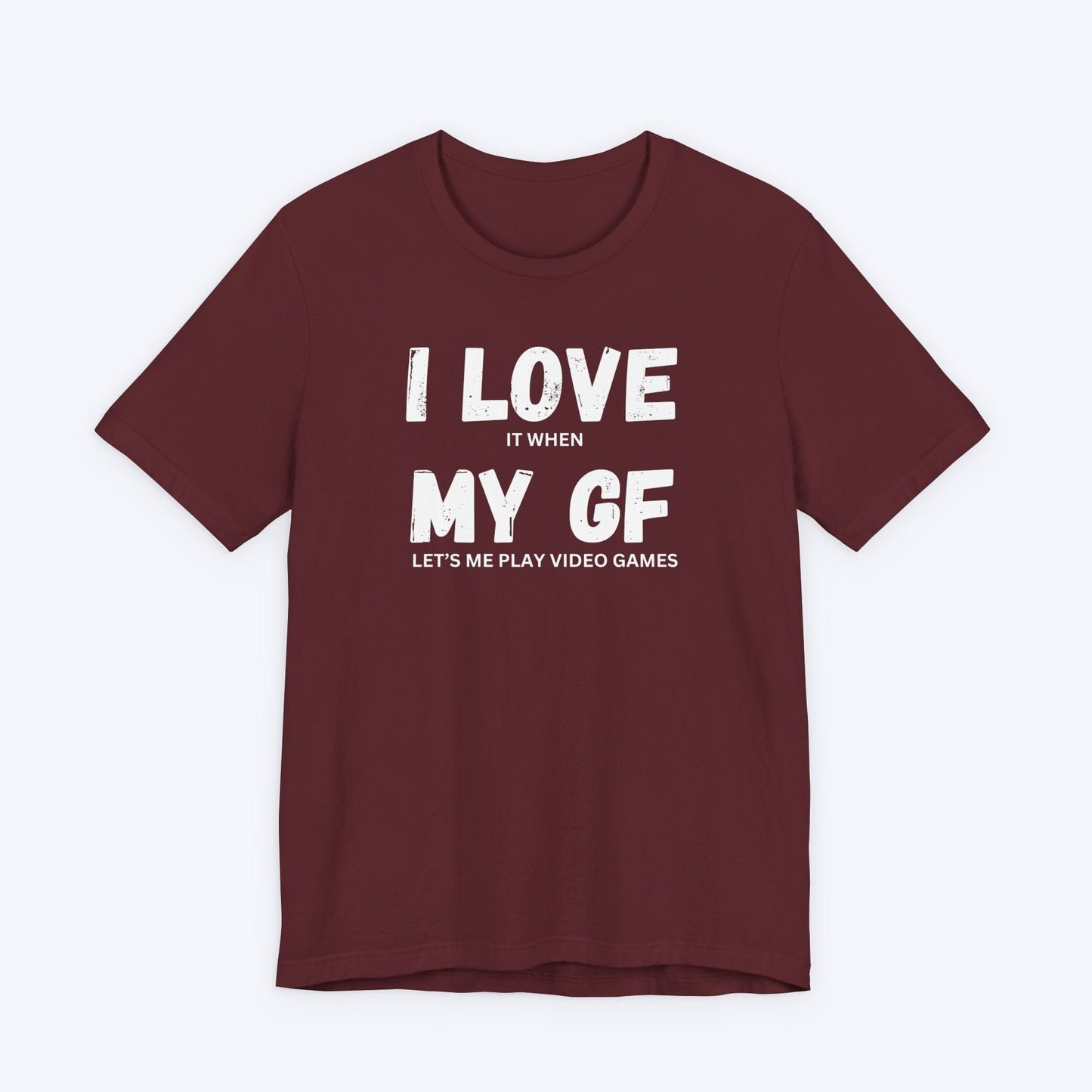 T-Shirt Maroon / S I Love My Girlfriend (Gamer) T-shirt