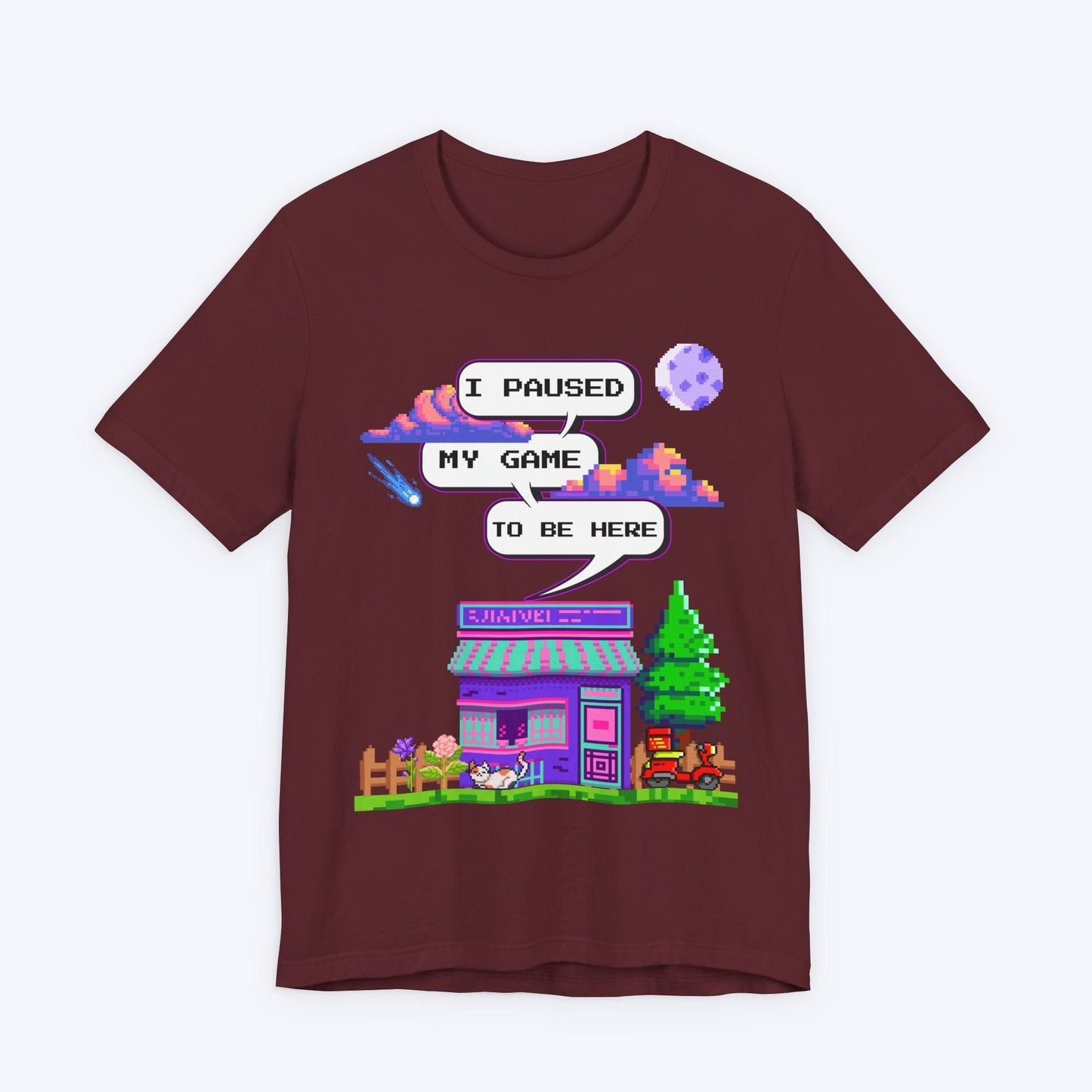 T-Shirt Maroon / S I Miss My Pixel World T-shirt