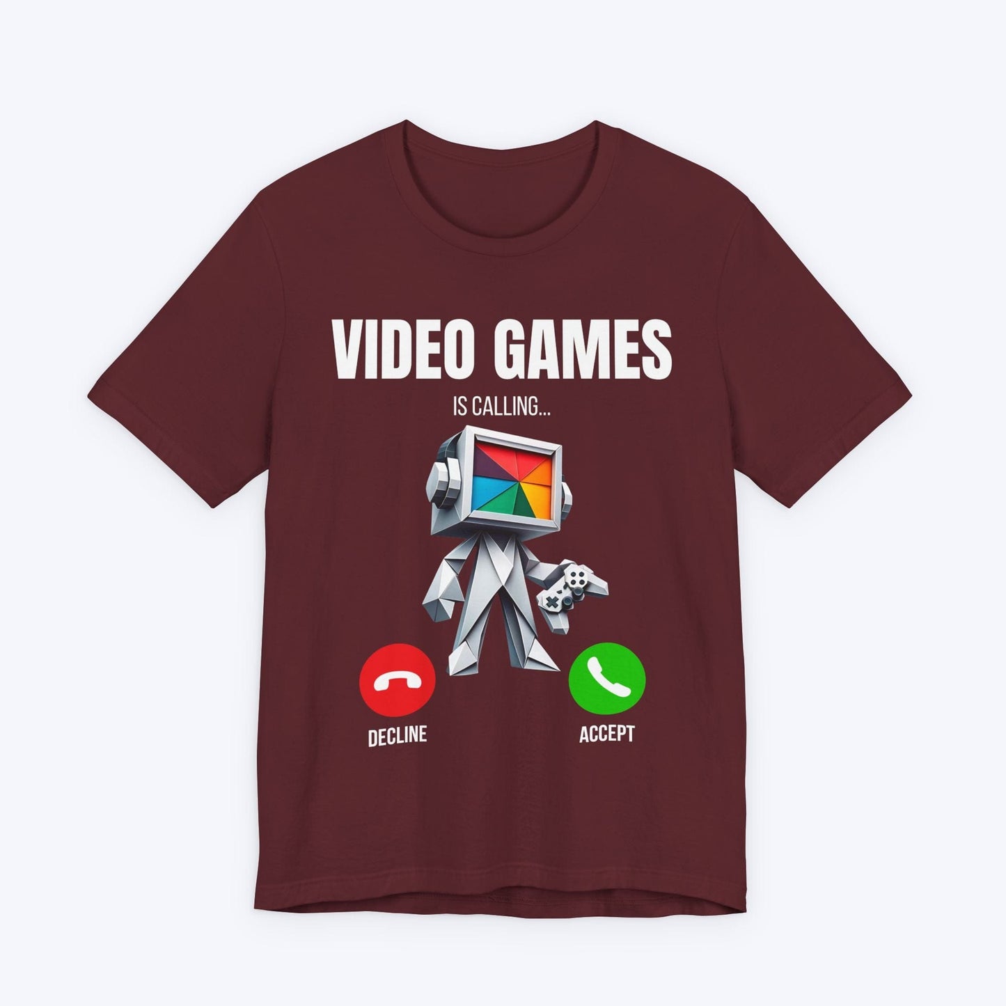 T-Shirt Maroon / S Incoming Call: Video Games T-shirt