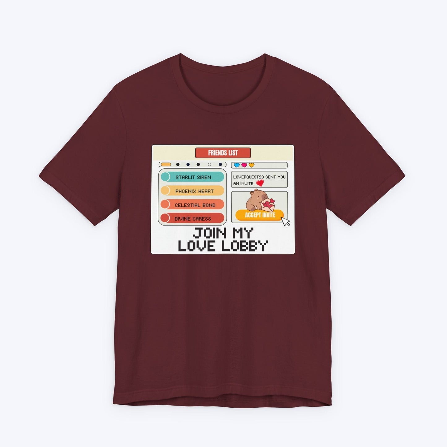 T-Shirt Maroon / S Join My Love Lobby T-shirt