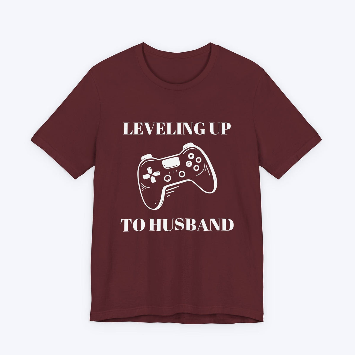 T-Shirt Maroon / S Leveling Up To Husband T-shirt