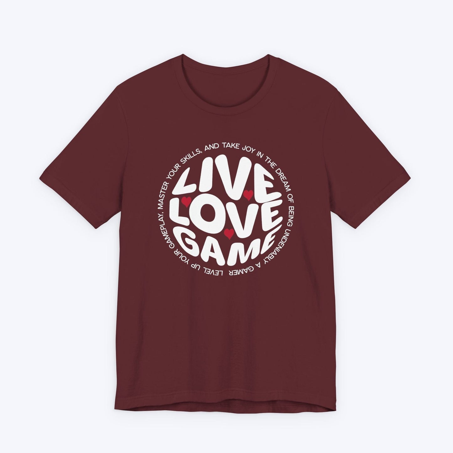 T-Shirt Maroon / S Live, Love, Game (Around the World) T-shirt