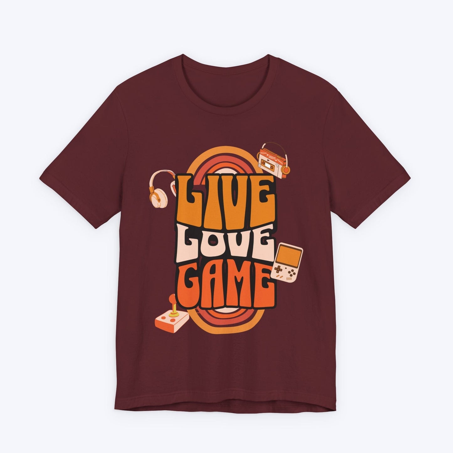 T-Shirt Maroon / S Live, Love, Game (Retro Edition) T-shirt