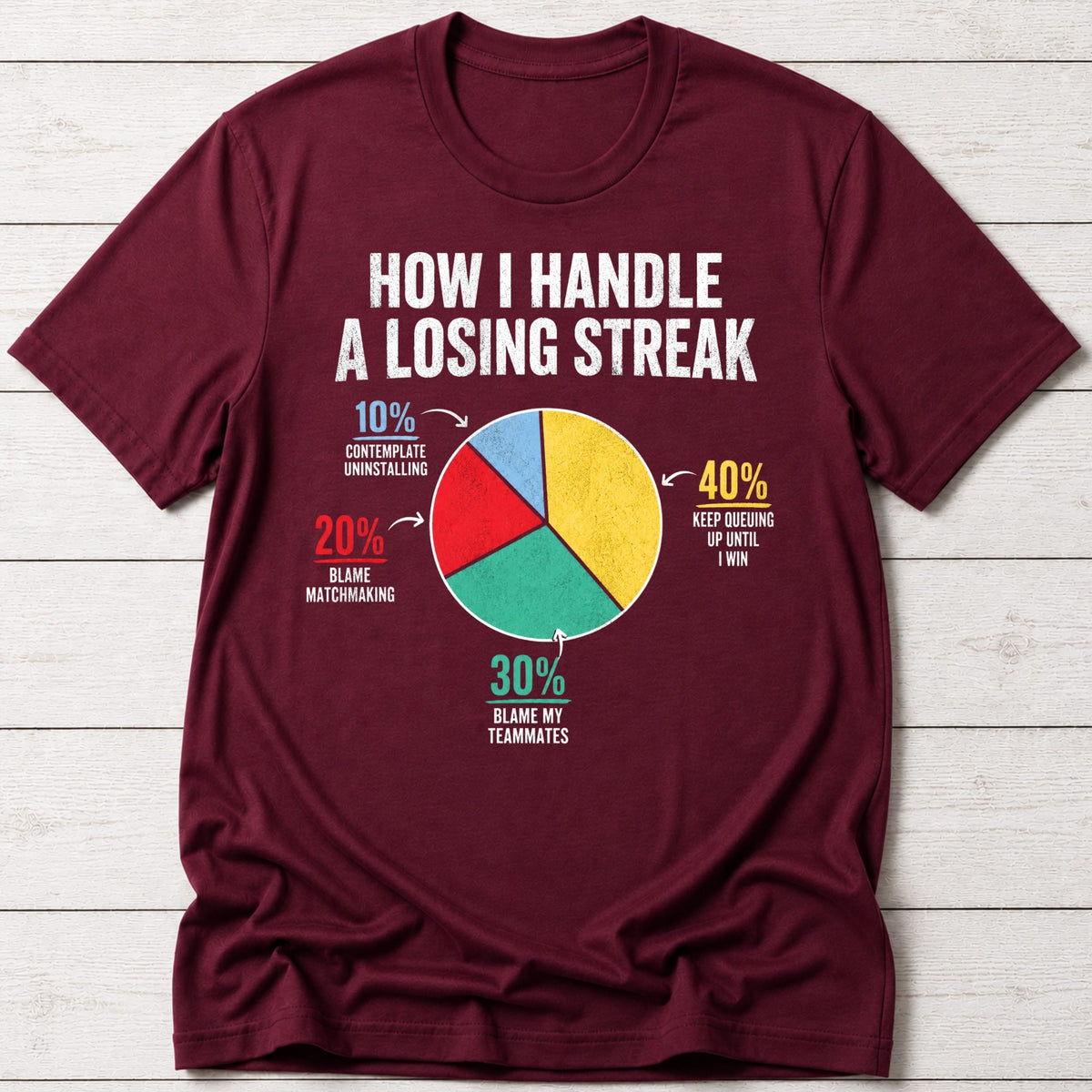T-Shirt Maroon / S Losing Streak T-shirt
