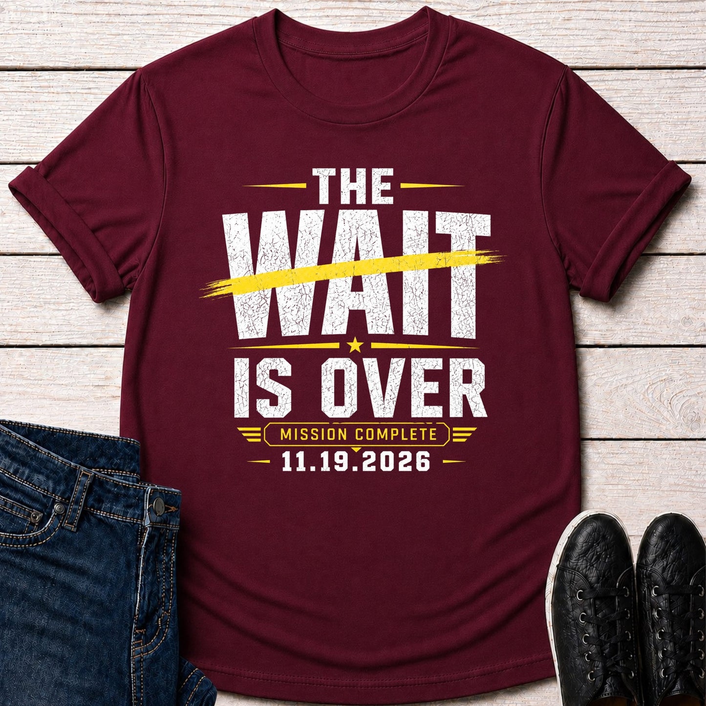 T-Shirt Maroon / S Mission Complete T-shirt