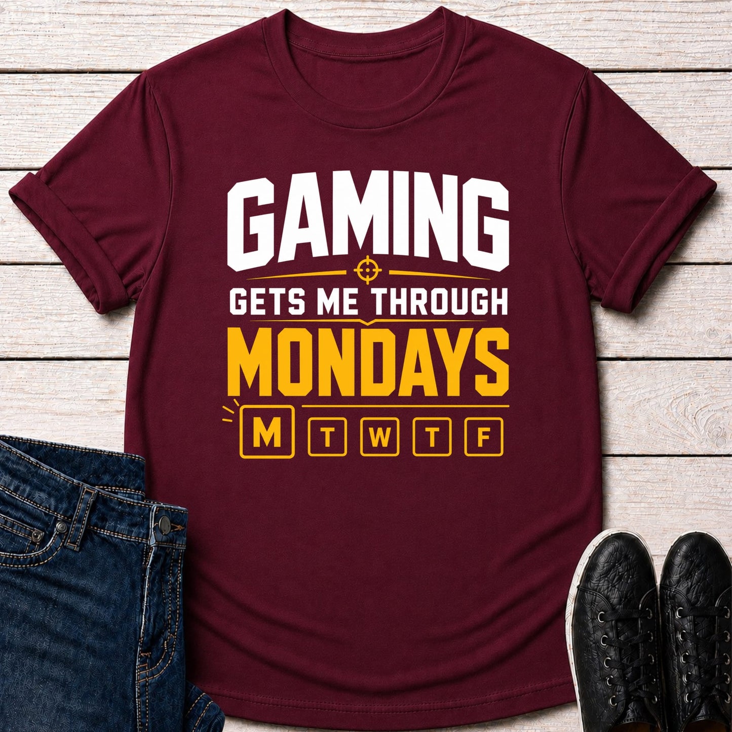 T-Shirt Maroon / S Monday Survival T-shirt