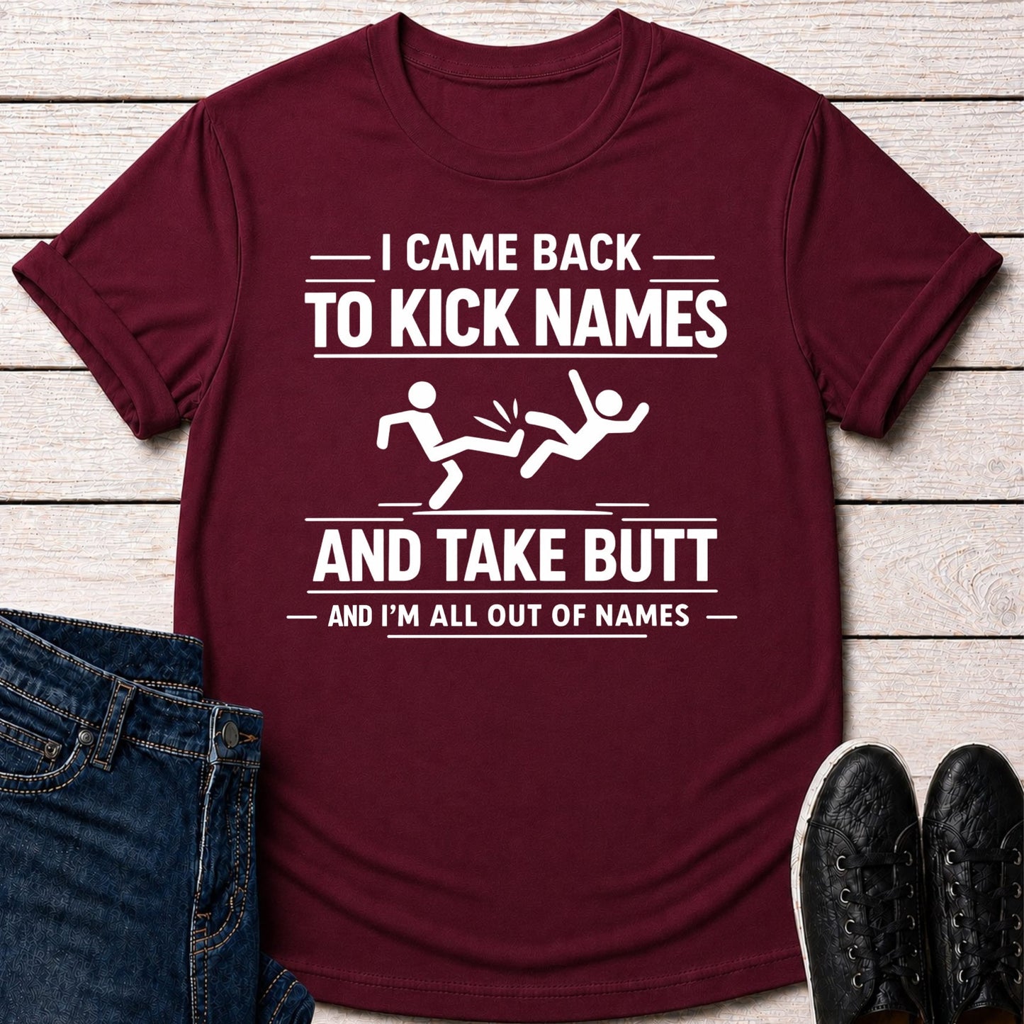 T-Shirt Maroon / S Name Kicker T-shirt