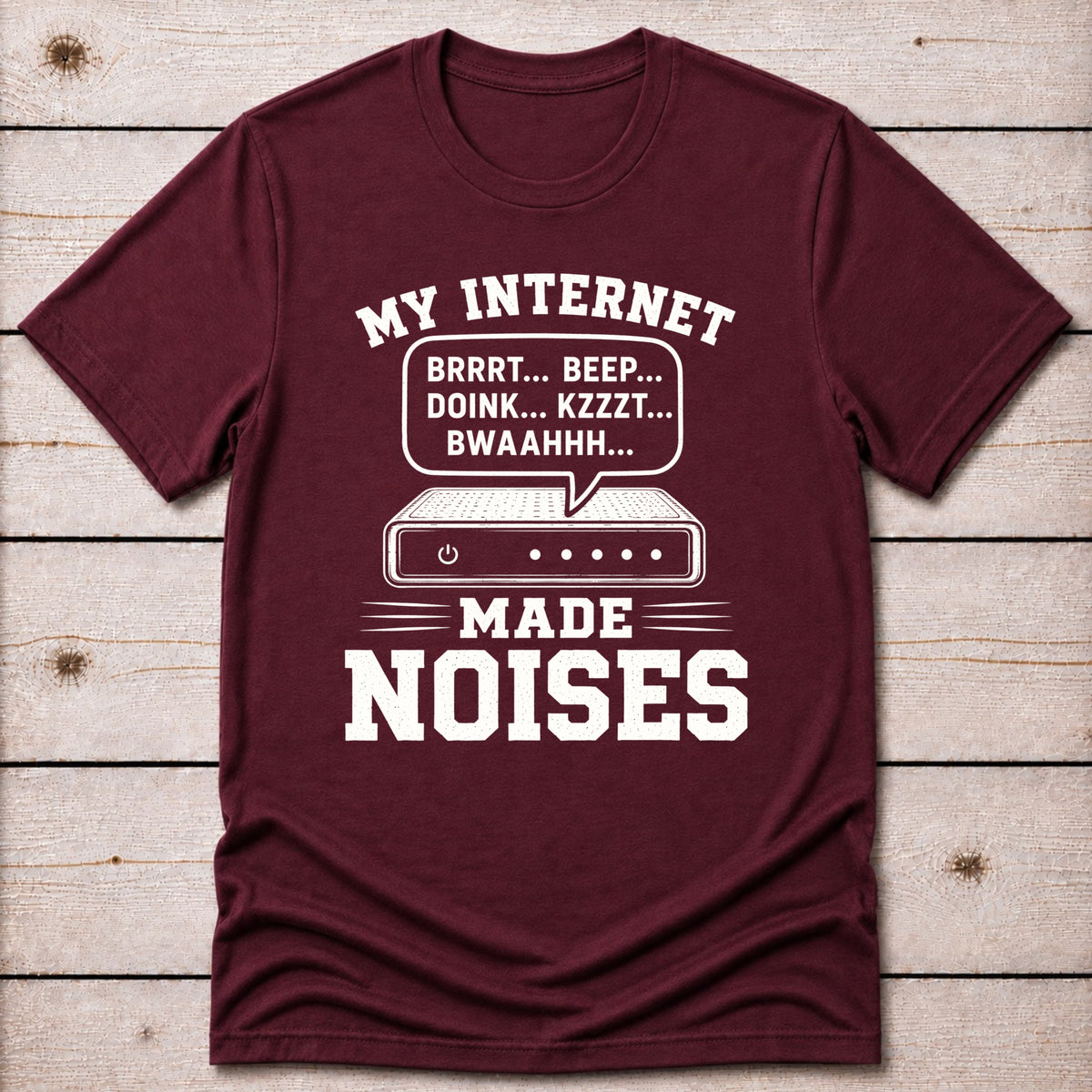 T-Shirt Maroon / S Noisy Internet T-shirt