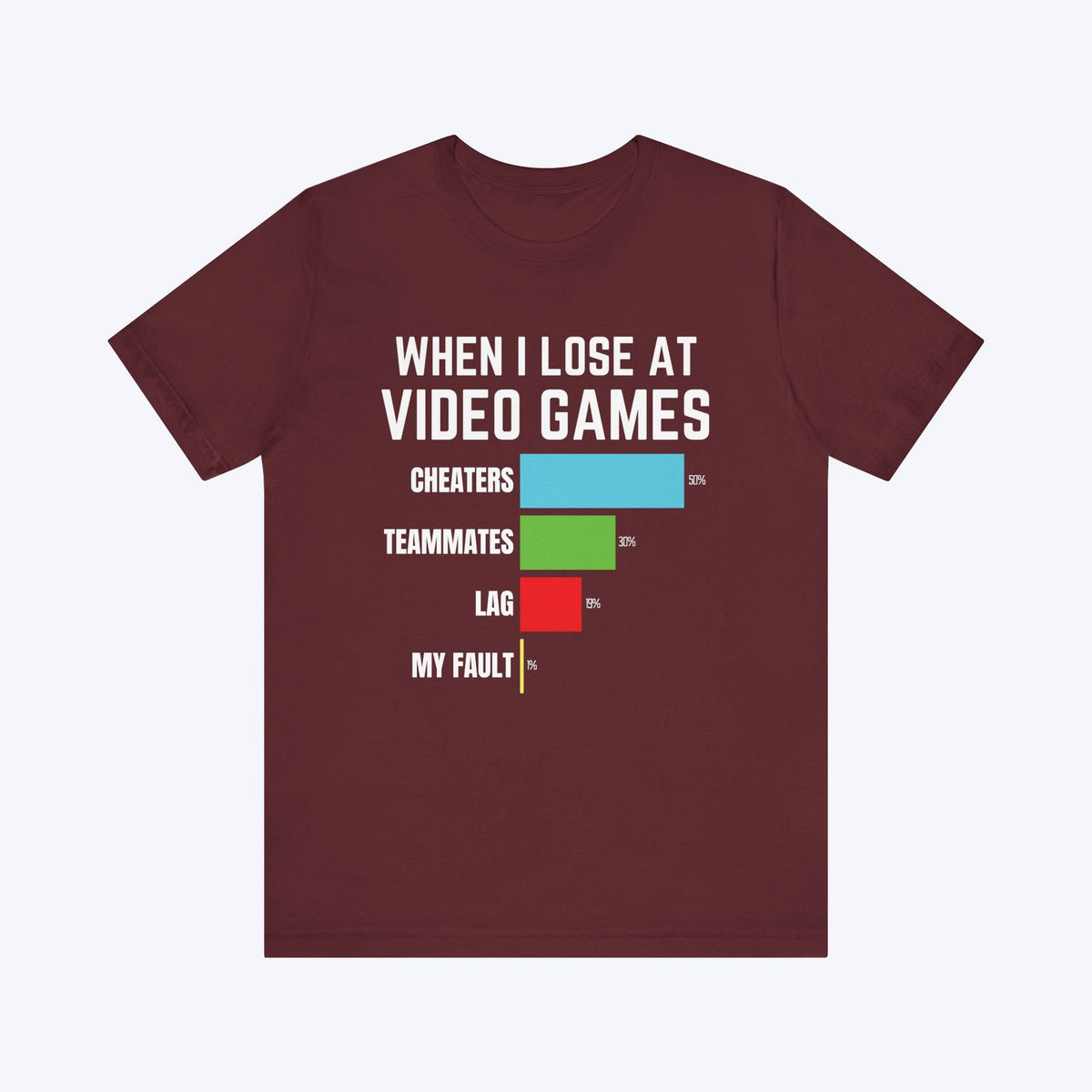 T-Shirt Maroon / S Not My Fault Gaming T-shirt