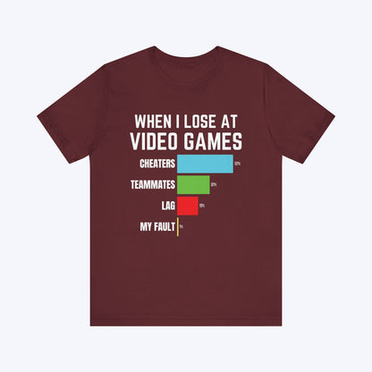 T-Shirt Maroon / S Not My Fault Gaming T-shirt