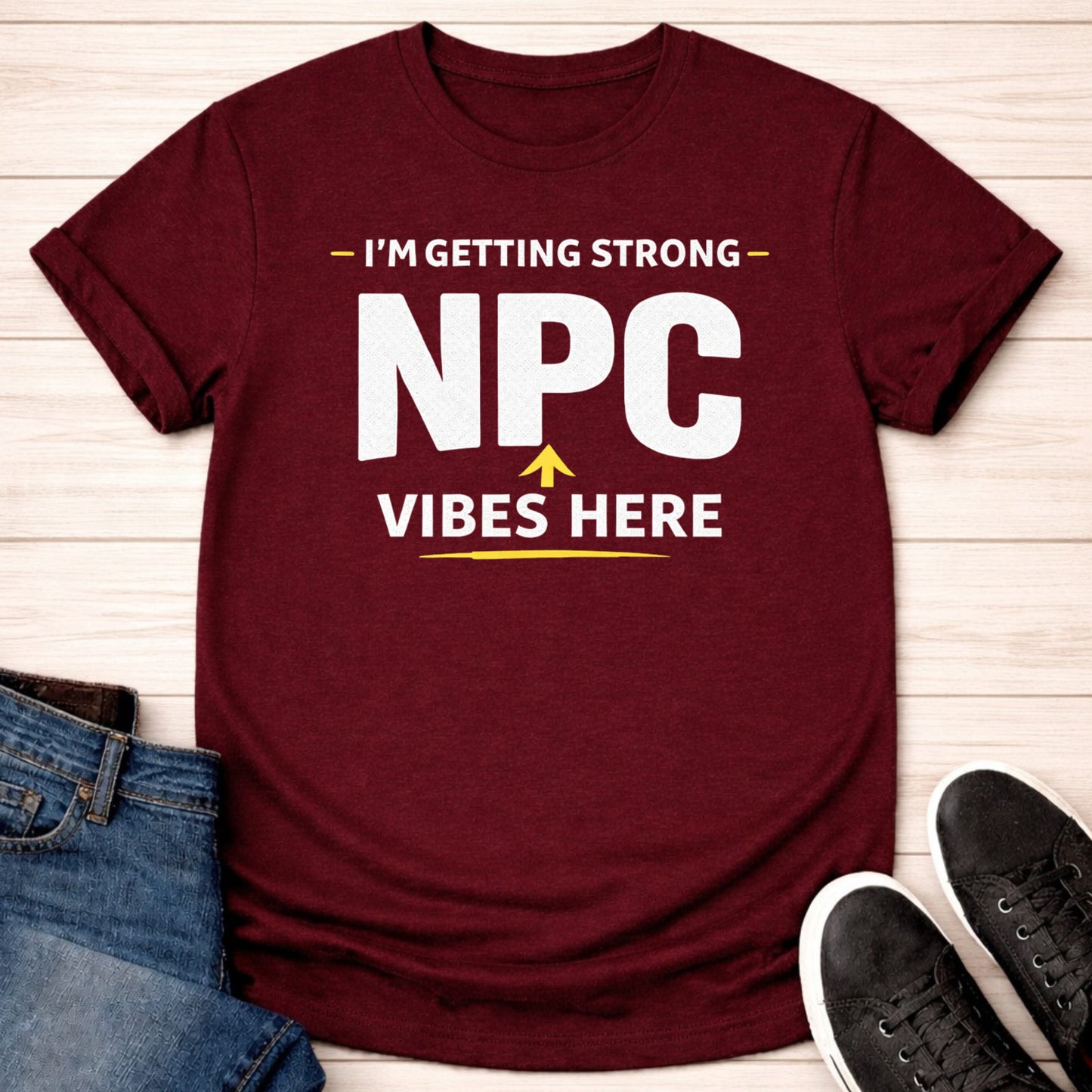 T-Shirt Maroon / S NPC Vibes T-shirt