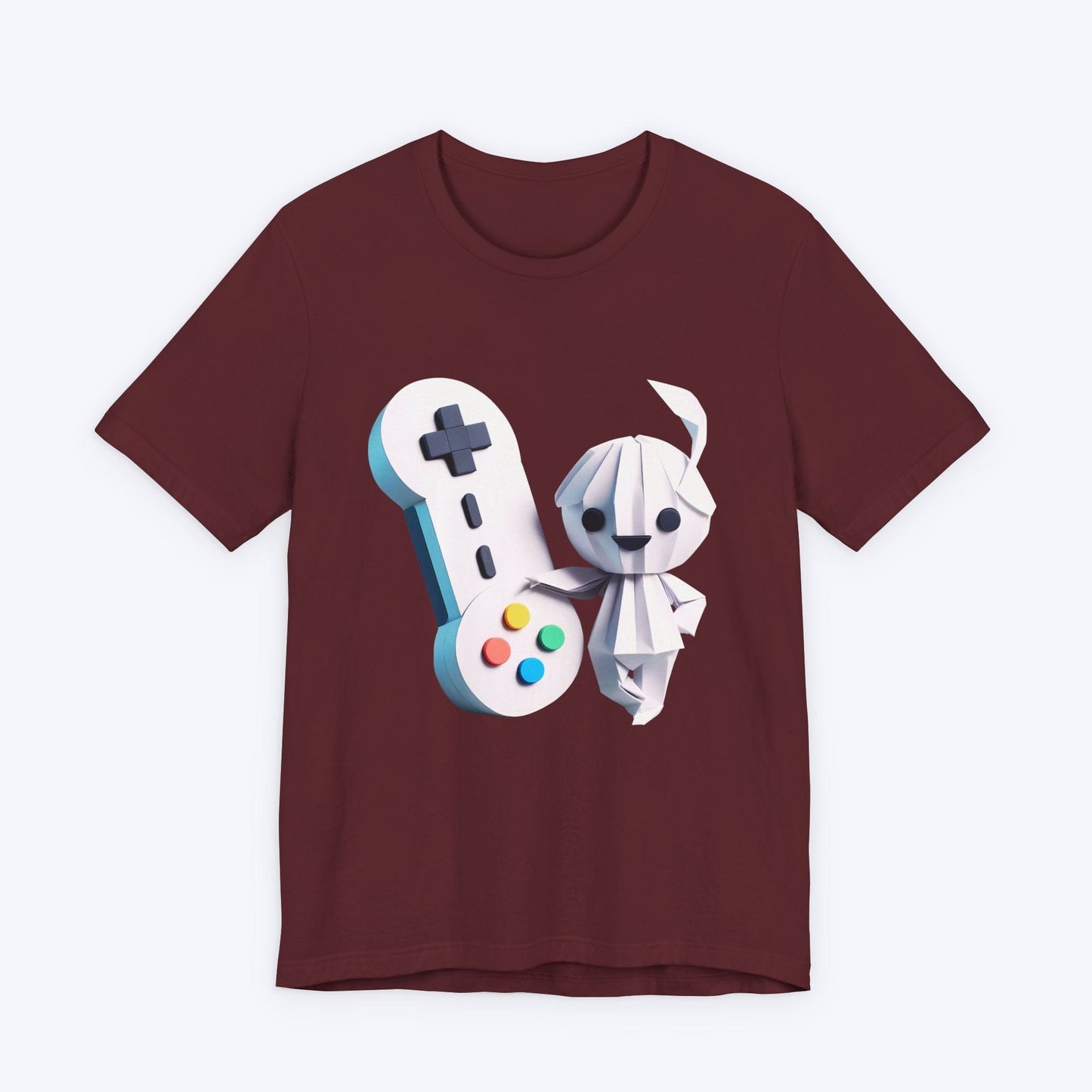 T-Shirt Maroon / S Origami Gamer Girl T-shirt