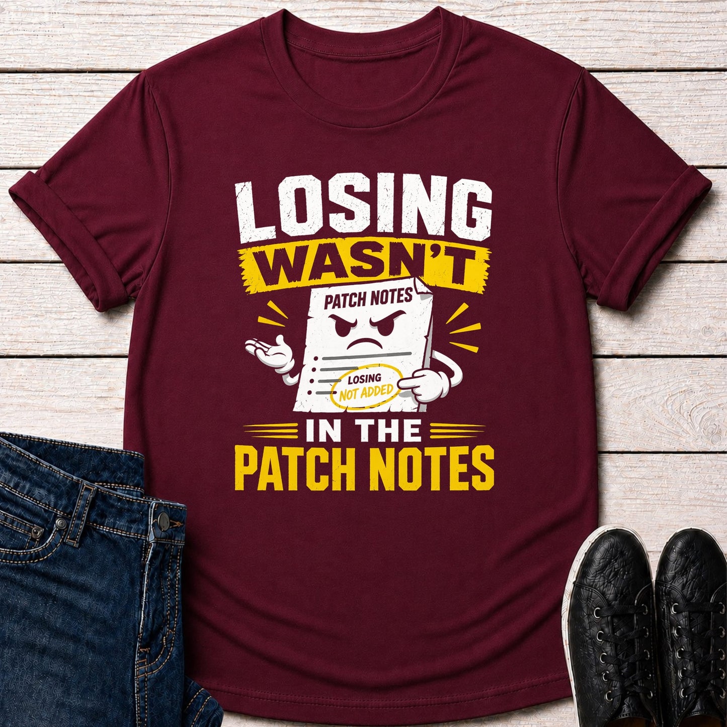 T-Shirt Maroon / S Patch Notes T-shirt