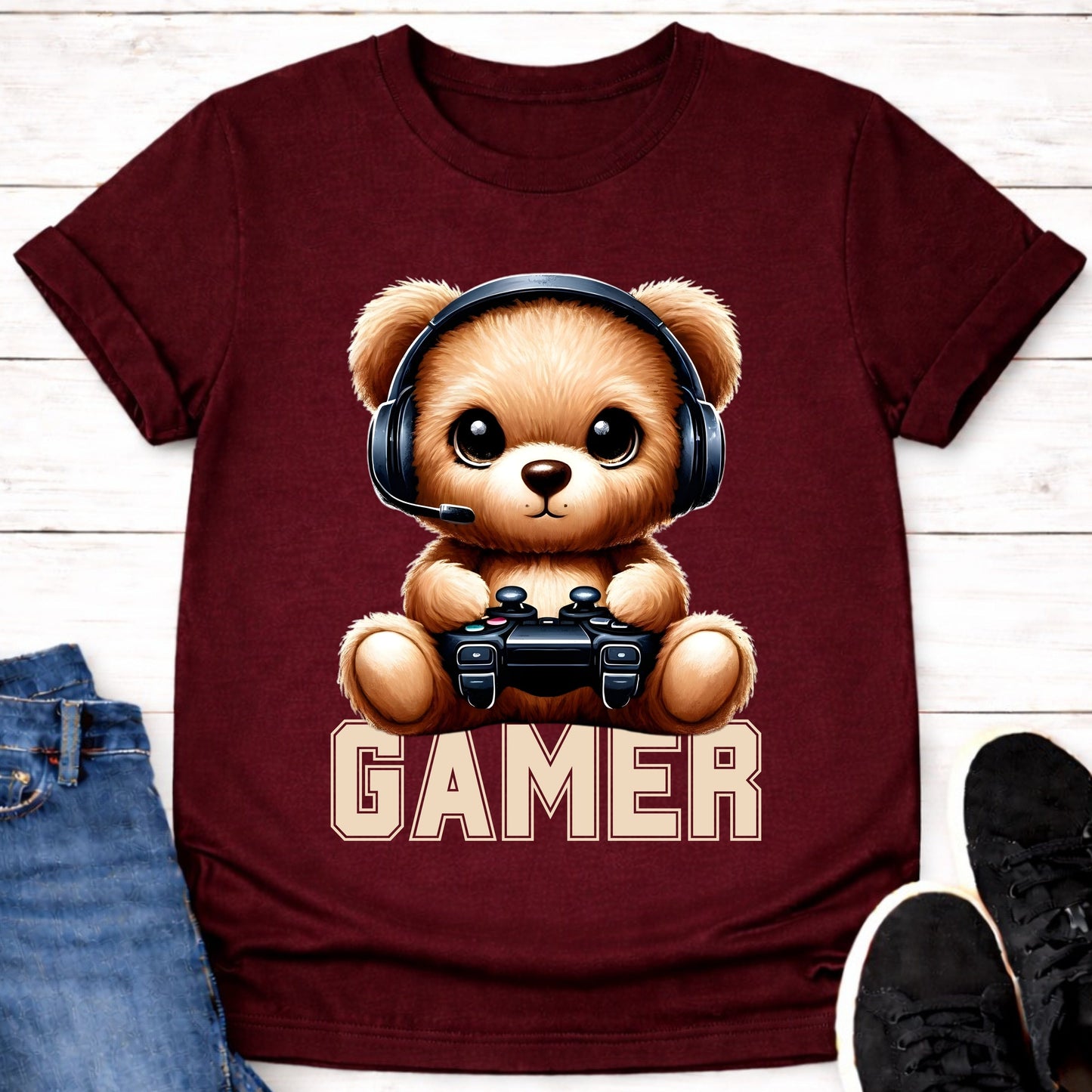 T-Shirt Maroon / S Paws and Play T-shirt