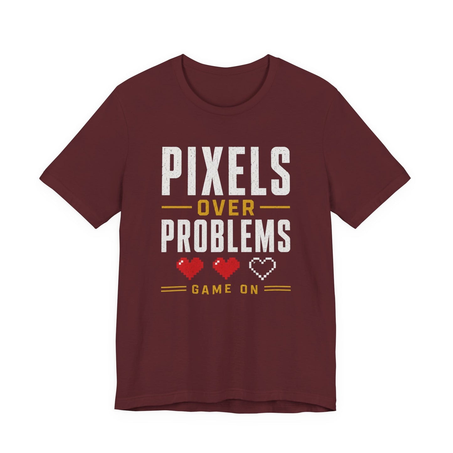 T-Shirt Maroon / S Pixels First T-shirt