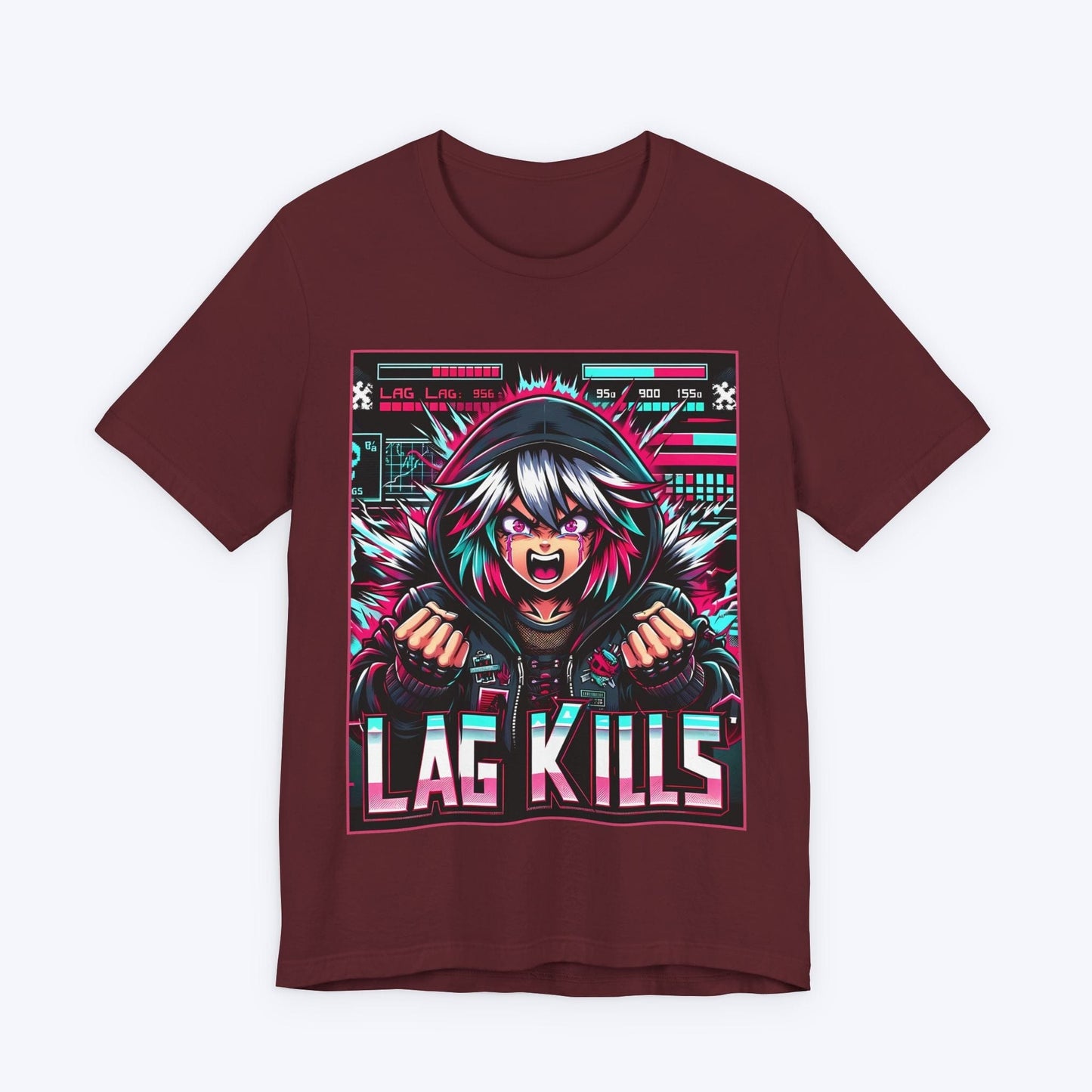 T-Shirt Maroon / S Poster Child: Lag Kills T-shirt