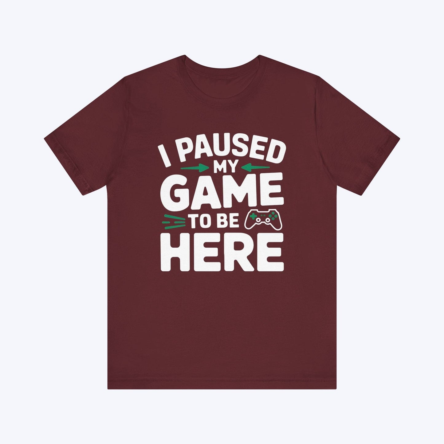 T-Shirt Maroon / S Press Start to Resume T-Shirt