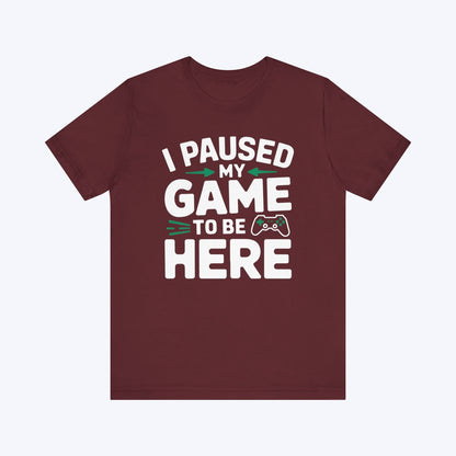 T-Shirt Maroon / S Press Start to Resume T-Shirt