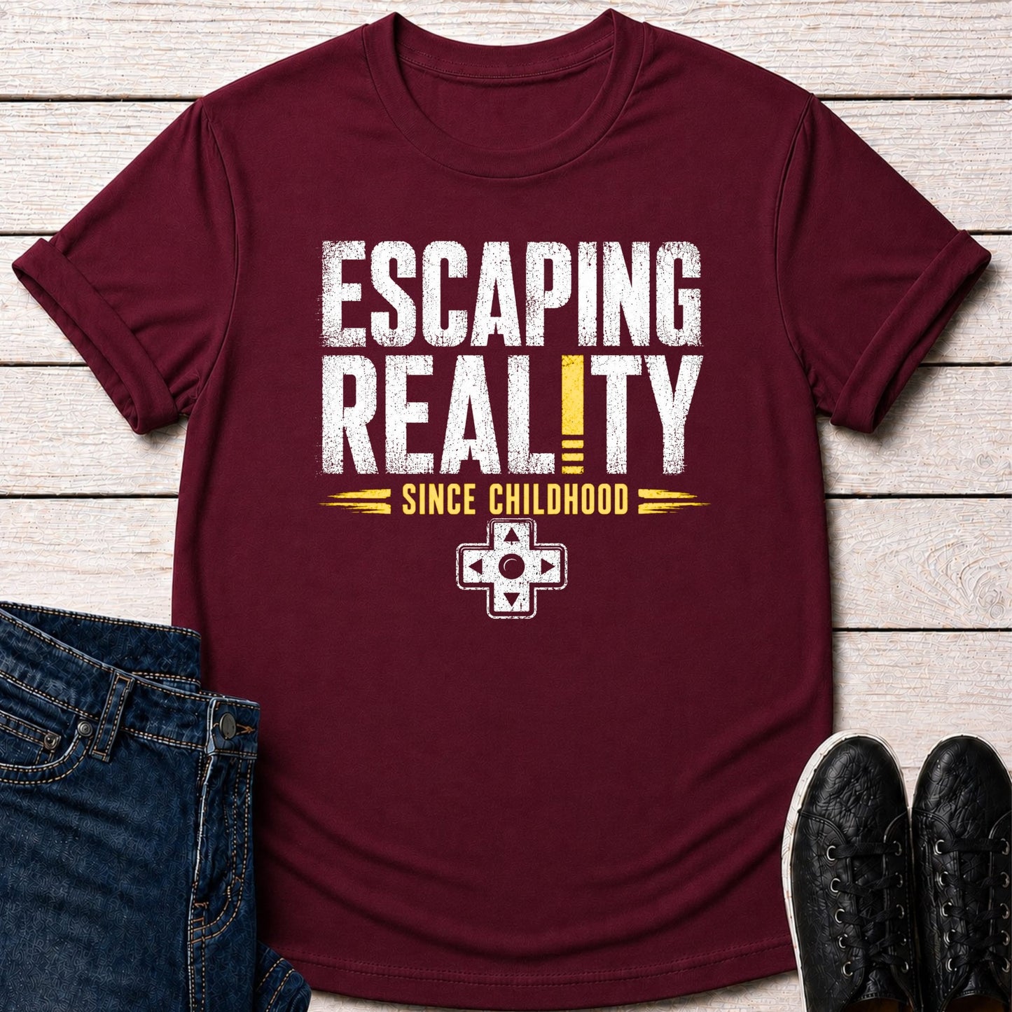 T-Shirt Maroon / S Reality Escape T-Shirt