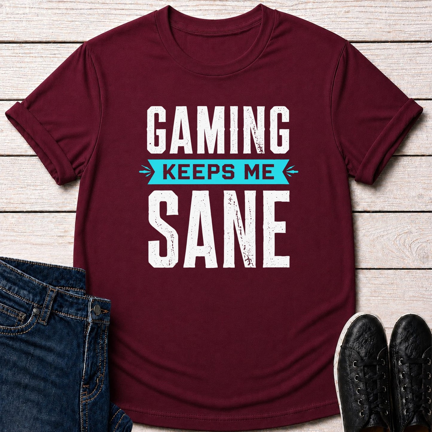 T-Shirt Maroon / S Sanity Restored T-Shirt