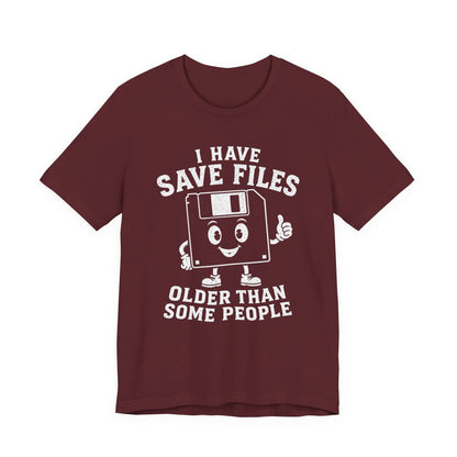 T-Shirt Maroon / S Save Files T-shirt