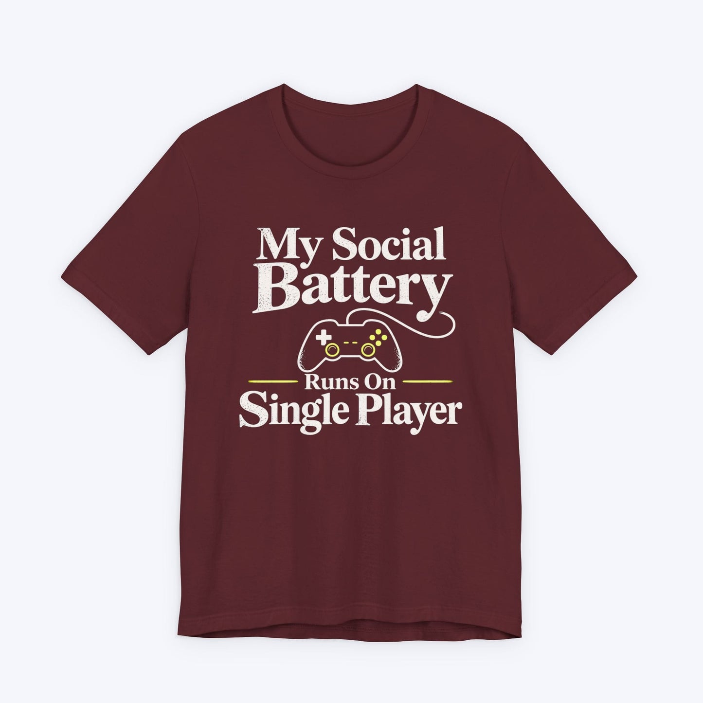 T-Shirt Maroon / S Social Battery T-shirt